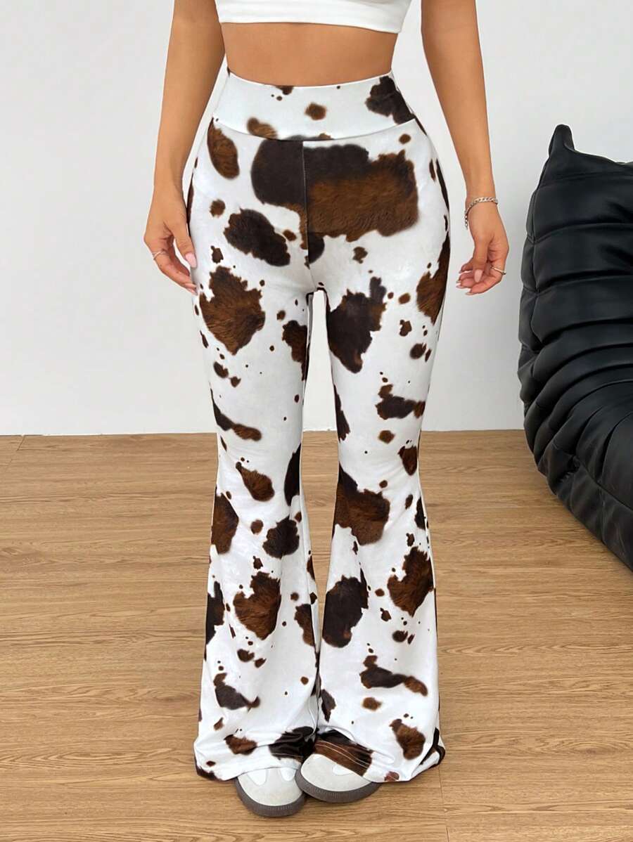 Ženske uske pantalone sa raširenim nogavicama