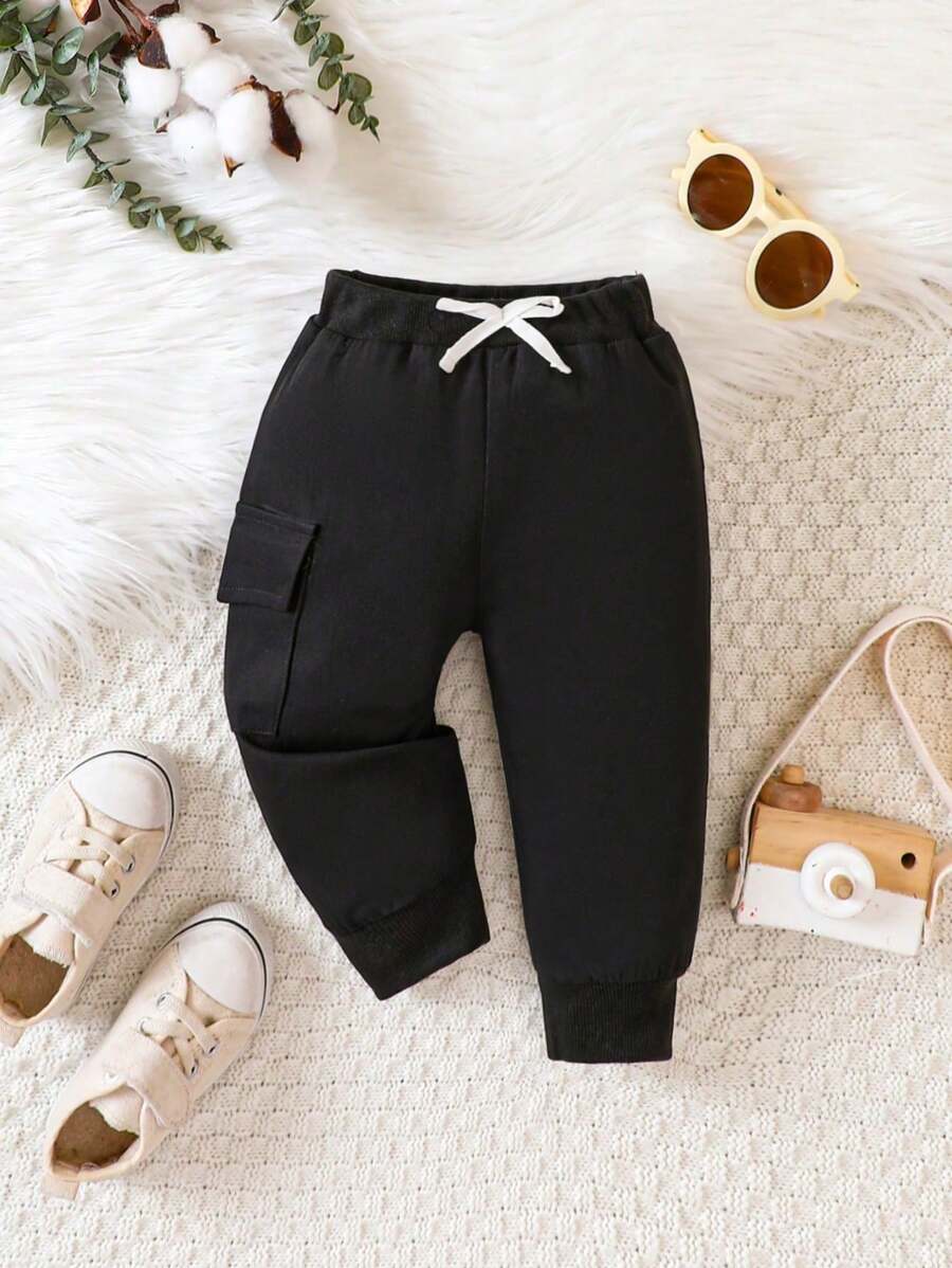 3 komada ležernih mekih sportskih pantalona sa kargo džepovima za bebe dečake