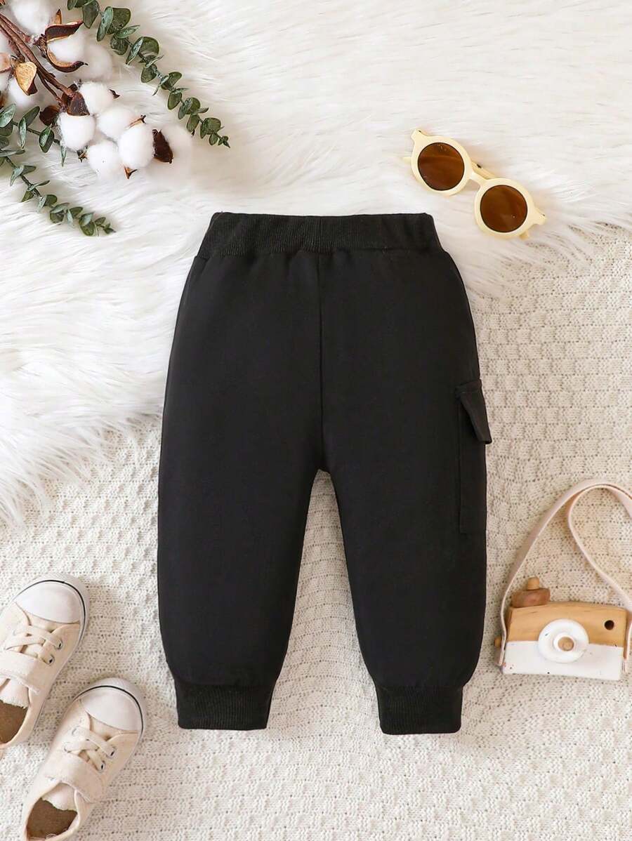 3 komada ležernih mekih sportskih pantalona sa kargo džepovima za bebe dečake