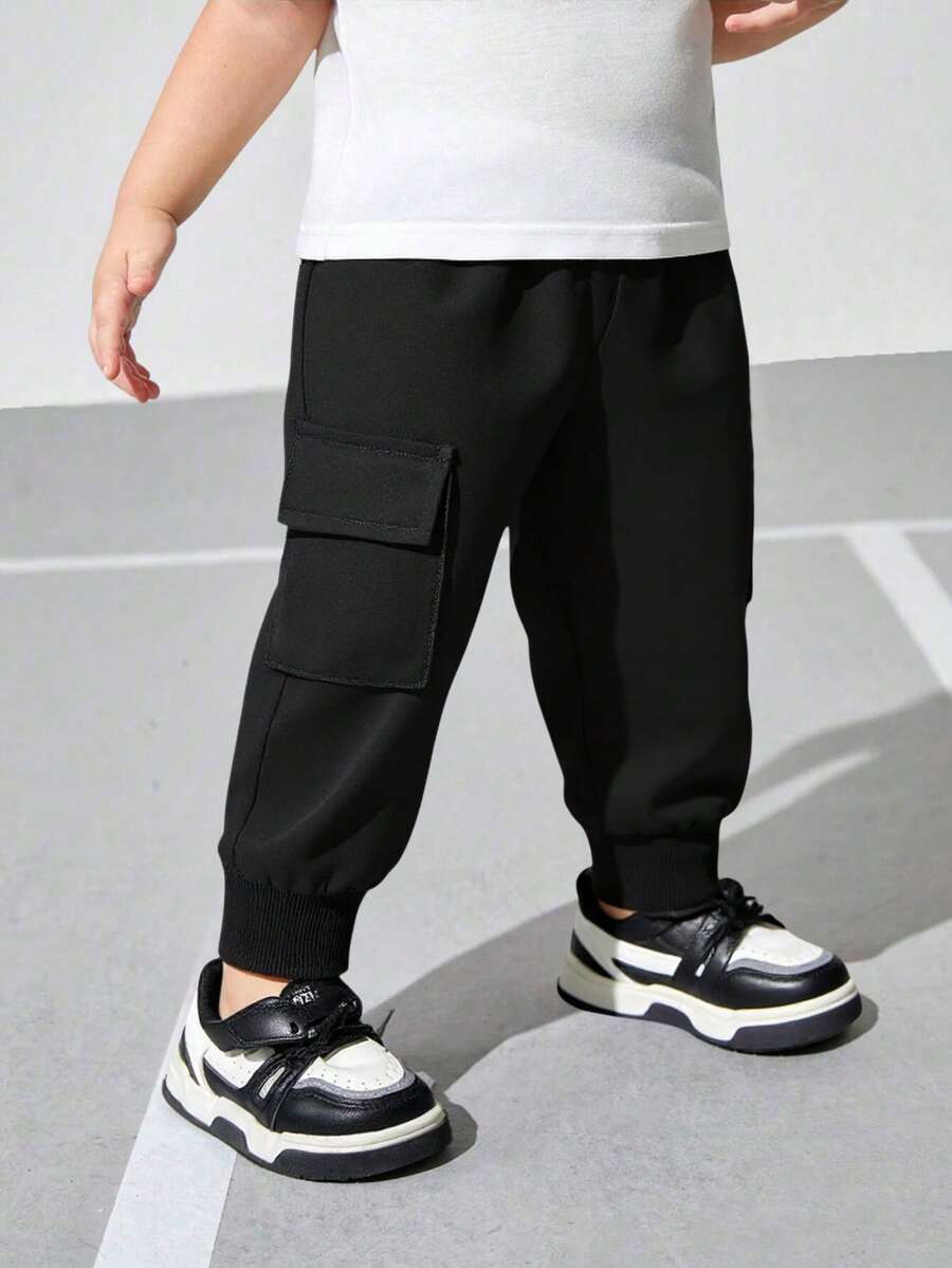 3 komada ležernih mekih sportskih pantalona sa kargo džepovima za bebe dečake