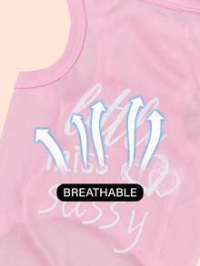 LUCKIE LABO 1pc Little Miss Sassy Graphic Print Vest, Flea Resistant, Shed Reducing, Breathable For Cats & Dogs Indoor/Outdoor