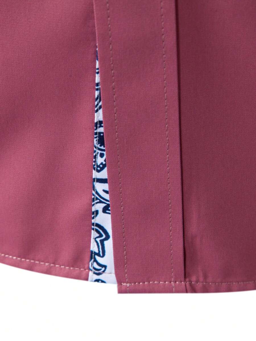 Muška formalna košulja dugih rukava sa patchwork printom