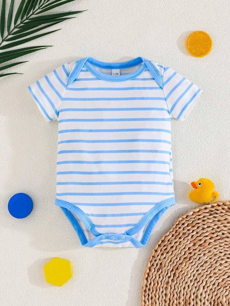 3 kom/set bebi body majice sa slatkim printom patke, udobne i lake za oblačenje, kratkih rukava