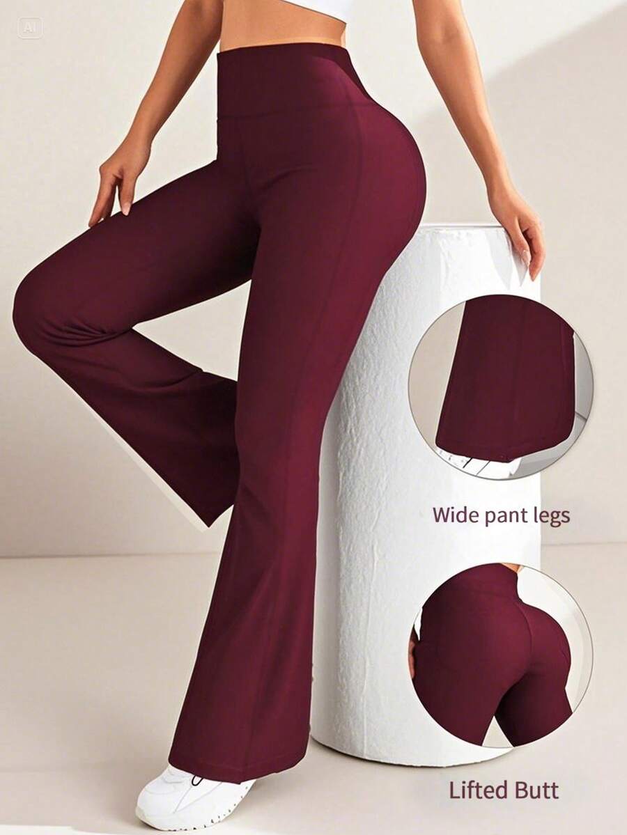 Ženske helanke sa visokim strukom u jednobojnoj boji,  joga pantalone