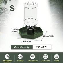 1pc Automatic Reptile Drinking Water Bowl, Suitable For Turtles, Geckos, Lizards, Reptile Water Feeder Plastic Dish