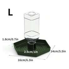 1pc Automatic Reptile Drinking Water Bowl, Suitable For Turtles, Geckos, Lizards, Reptile Water Feeder Plastic Dish