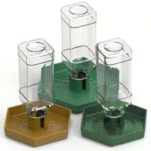 1pc Automatic Reptile Drinking Water Bowl, Suitable For Turtles, Geckos, Lizards, Reptile Water Feeder Plastic Dish