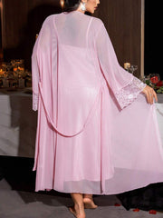 Set od 2 komada luksuzne čipkaste noćne haljine pidžama set, plus size