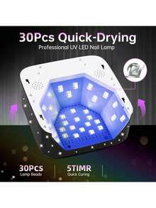 Rechargeable Cordless UV LED Nail Lamp, Nail Dryer For Gel Polish Curing, 5 Timer Settings, Auto Sensor Professional Quick Dry Nail Light For Salon And Home Use