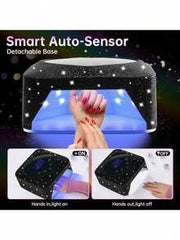 Rechargeable Cordless UV LED Nail Lamp, Nail Dryer For Gel Polish Curing, 5 Timer Settings, Auto Sensor Professional Quick Dry Nail Light For Salon And Home Use