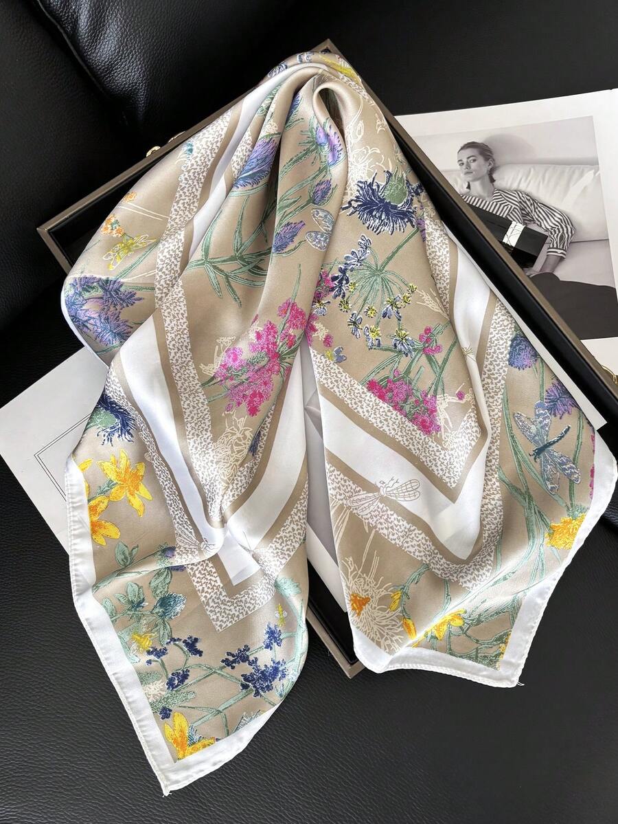 70cm kvadratna marama od imitacije svile sa štampanim uzorkom