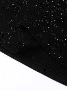 Women's Glitter Fitted Crew Neck T-Shirt