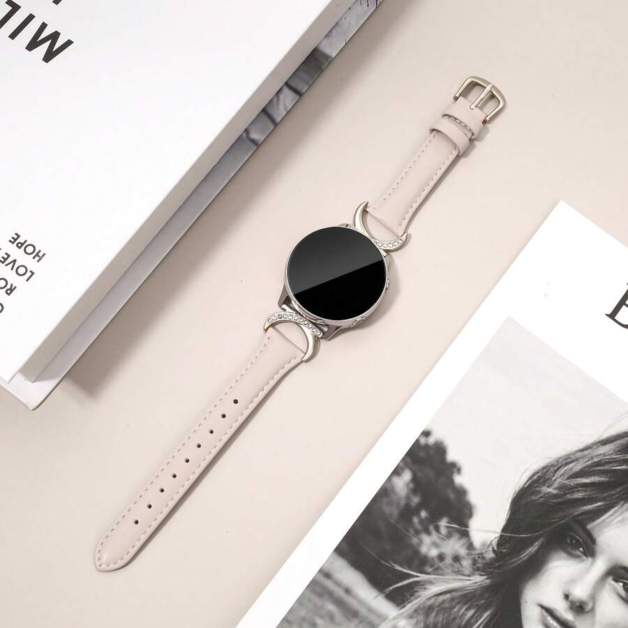 Luksuzna narukvica za sat od mikrovlakna sa C-oblikovanom kopčom sa dijamantom - kompatibilna sa Galaxy Watch 7/6/5/4 (40mm/45mm), Watch 6 Classic (43mm/50mm) i Watch 5 Pro (45mm)