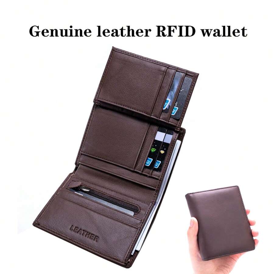Muški trodelni novčanik od prave kože sa RFID zaštitom