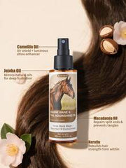 GJYC PET Horse Mane And Tail Nourishing Oil – Strengthens, Repairs Split Ends & Adds Shine – 5 Essential Oils Blend With Jojoba, Coconut, Olive, Grape Seed & Sweet Almond – Leave-In Conditioning Treatment, Fruity Melon Scent – 3.38 Fl Oz (100 Ml)