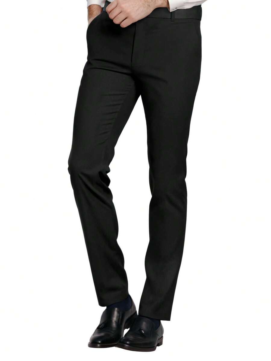 Muški poslovni komplet od 3 dela, uključuje sako, prsluk i pantalone, jednobojni, slim fit