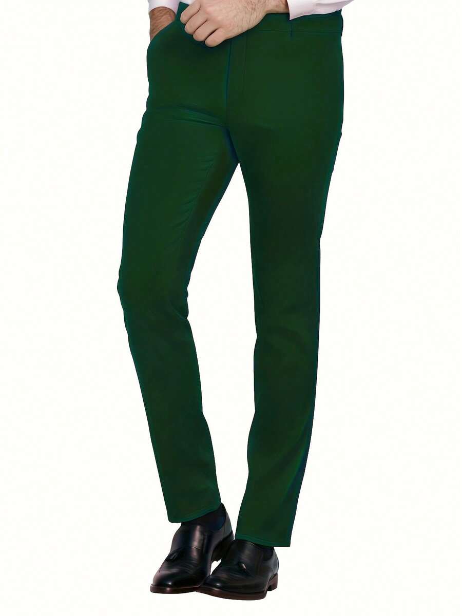 Muški poslovni komplet od 3 dela, uključuje sako, prsluk i pantalone, jednobojni, slim fit