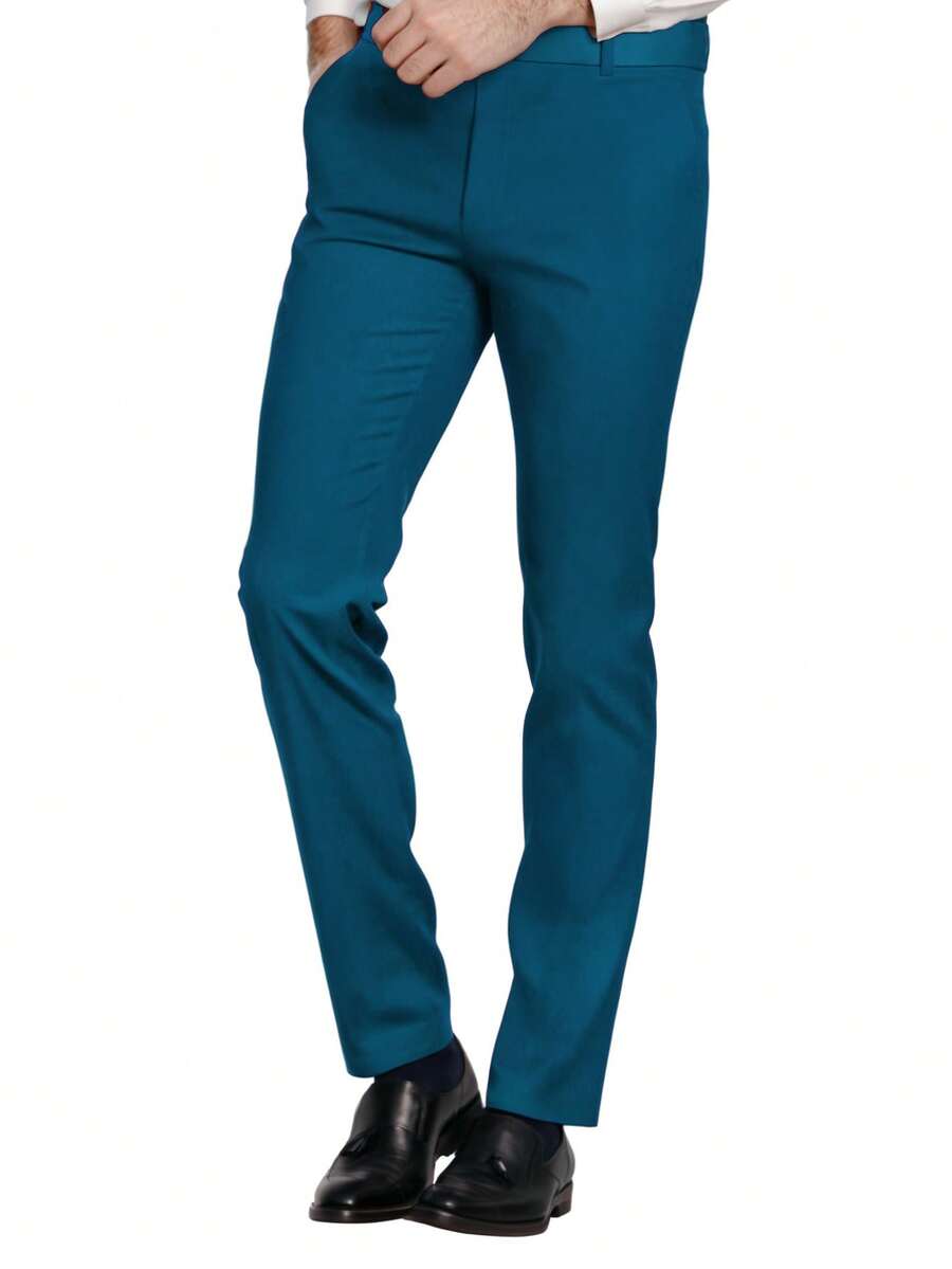 Muški poslovni komplet od 3 dela, uključuje sako, prsluk i pantalone, jednobojni, slim fit