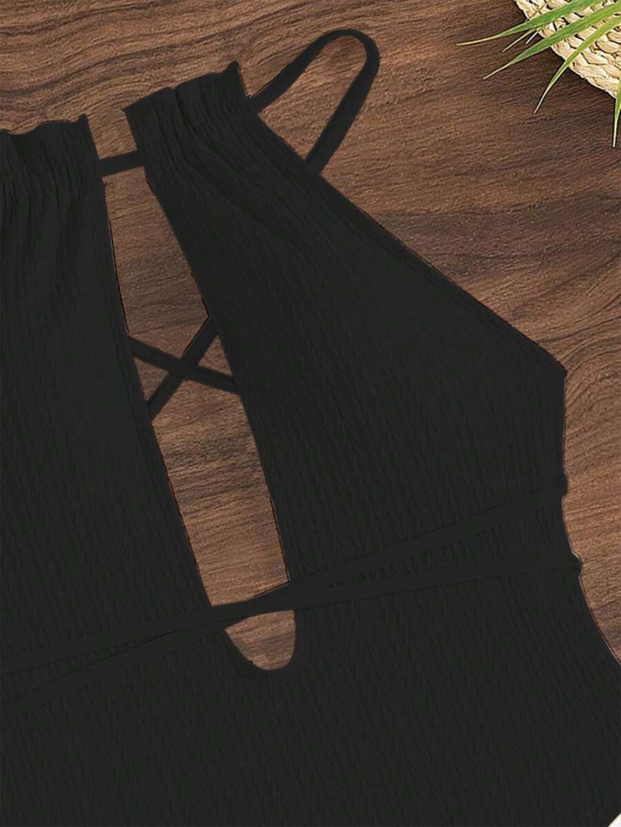 Izrezani Jednodelni Kostim za Kupanje Boho
