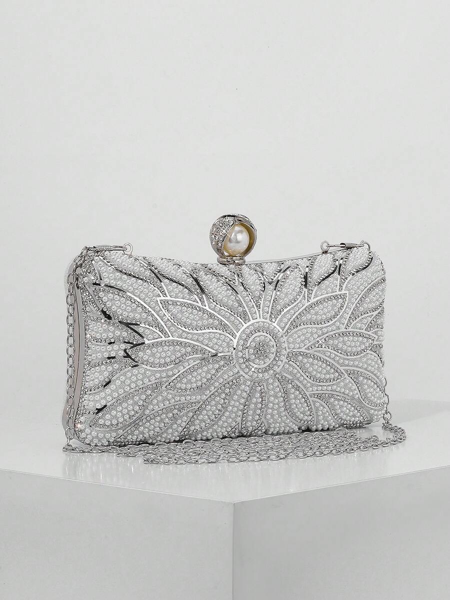 Elegantna torba-kverni sa veštačkim biserima, romantična