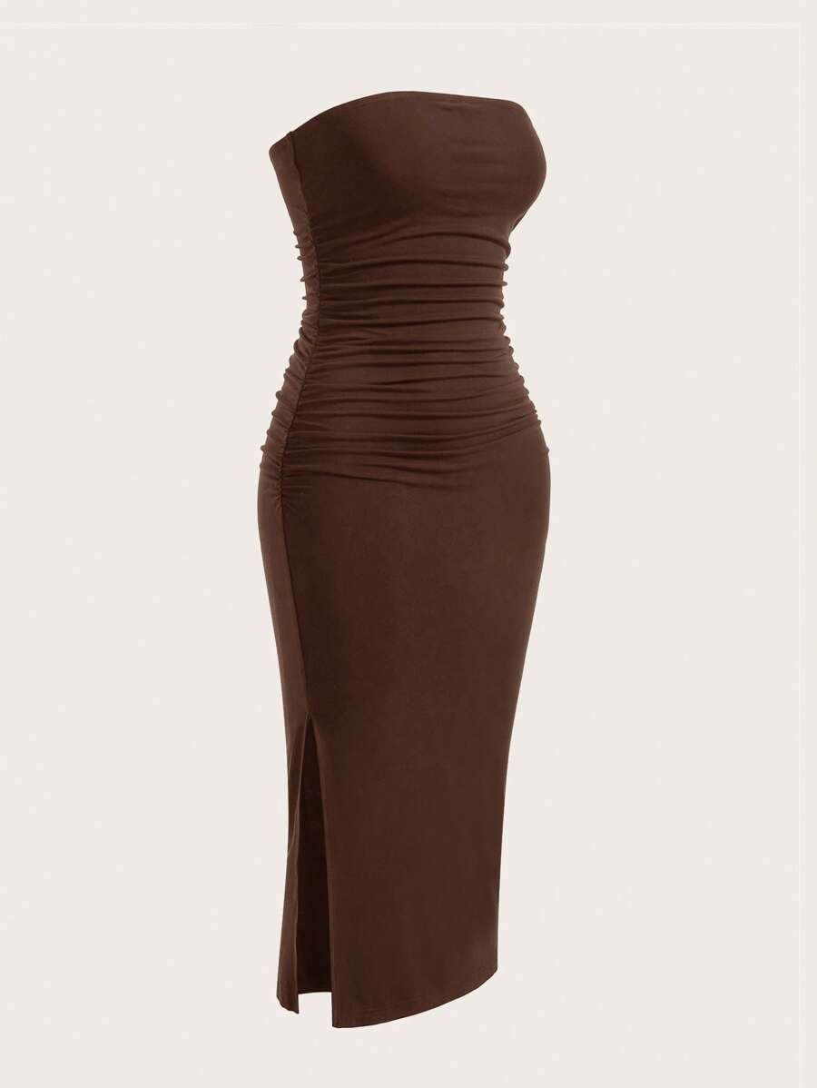 2 Dela Postava Casual Bodycon Midi Haljina
