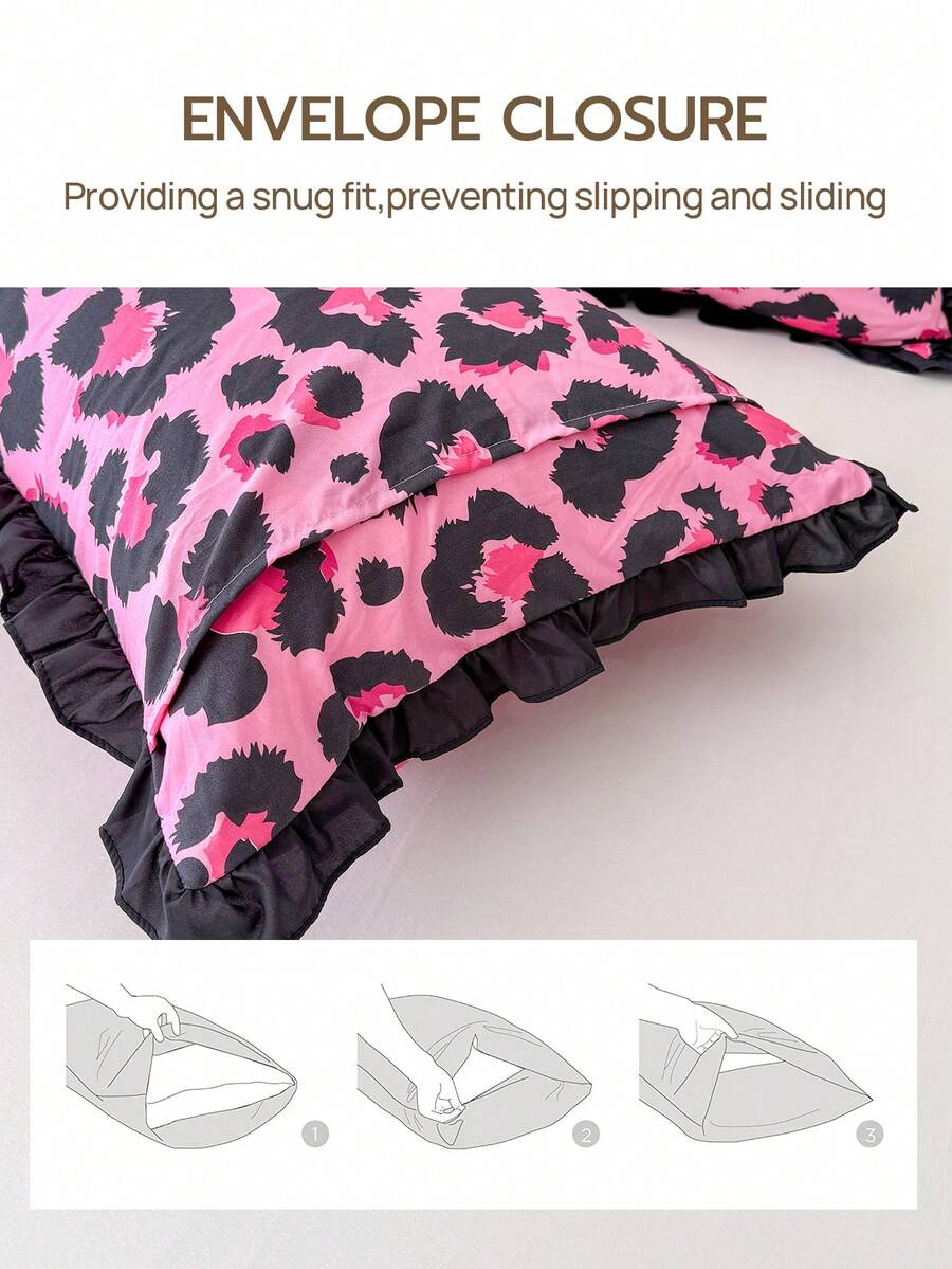 Mekana, lagana i prozračna posteljina sa leopard printom i čipkom