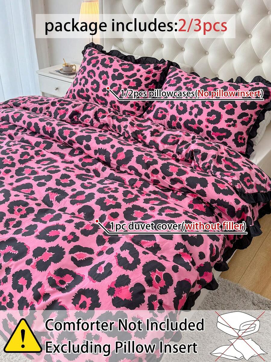Mekana, lagana i prozračna posteljina sa leopard printom i čipkom