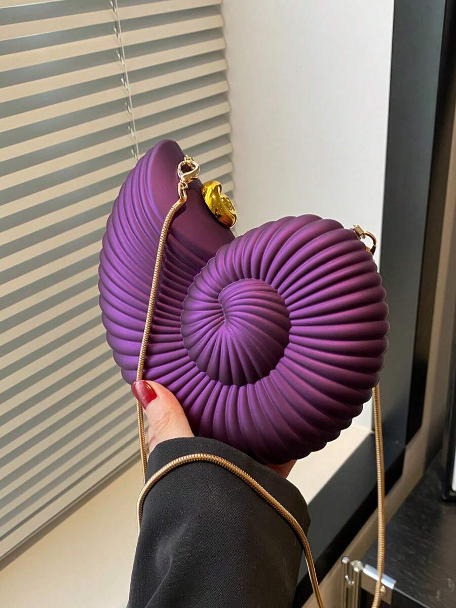 Elegantna ženska torba sa dizajnom školjke, moderna sjajna