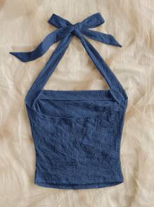 Soleia WYWH Women's Vacation Ocean Starfish Graphic Halter Neck Side Ruched Camisole