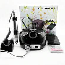 35,000 RPM Electric Nail Drill Professional Nail Art Machine Nail Grinding Kit, Portable Nail Salon Polishing Equipment