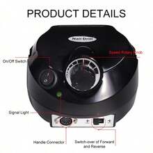 35,000 RPM Electric Nail Drill Professional Nail Art Machine Nail Grinding Kit, Portable Nail Salon Polishing Equipment
