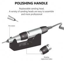 35,000 RPM Electric Nail Drill Professional Nail Art Machine Nail Grinding Kit, Portable Nail Salon Polishing Equipment