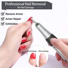 35,000 RPM Electric Nail Drill Professional Nail Art Machine Nail Grinding Kit, Portable Nail Salon Polishing Equipment