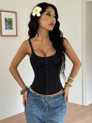 SHEIN EZwear 1pc Women's Solid Color Camisole Camisole With 9 Boned Back