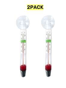 1pc/2pcs Aquarium Fish Tank Floating Glass Water Temperature Meter