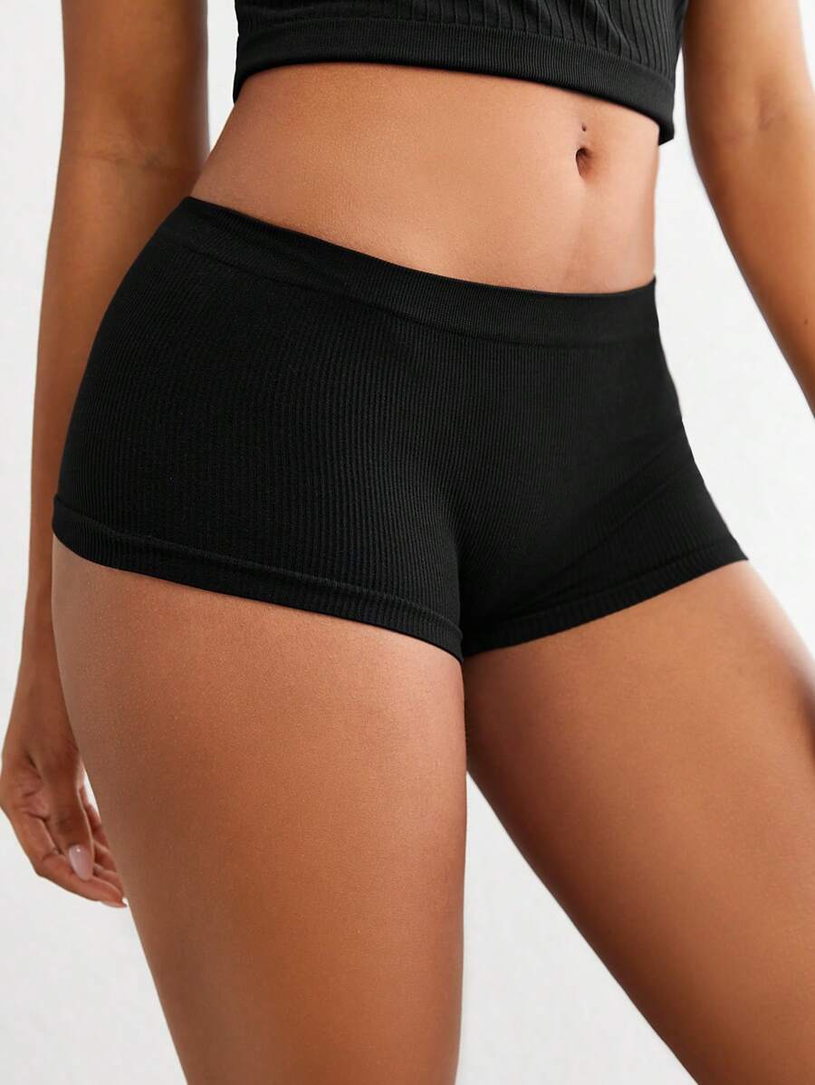 Set od 5 ženskih hipster gaćica od rebrastog pletenog materijala