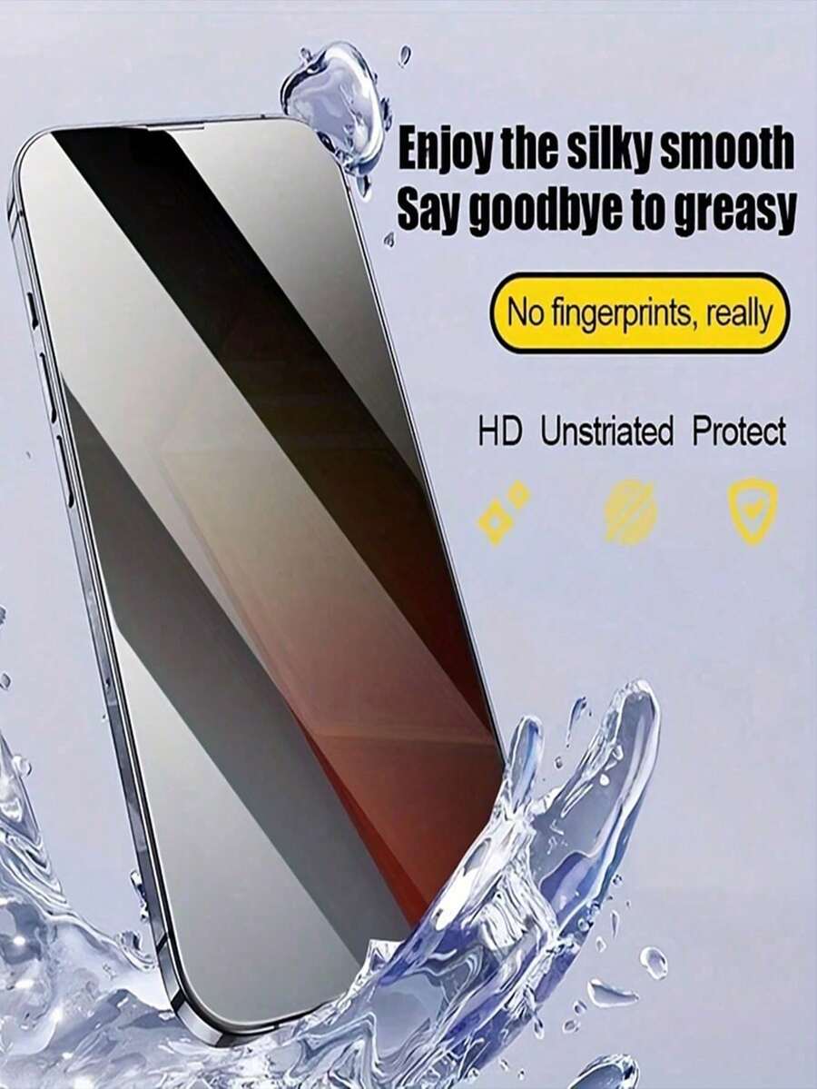 4 komada zaštitnog stakla za ekran sa potpunom privatnošću za iPhone 17/17 Air/16/15/14/13/12/11/16 Pro Max/15 Pro Max/Plus/Mini/X/XS/XR/XS Max, 9H kaljeno staklo