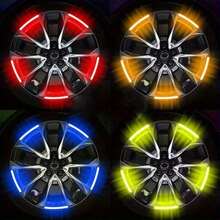 20pcs High-Visibility Reflective Wheel Stickers For Cars, Motorcycles & Bicycles - Durable, Waterproof Decals