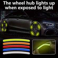 20pcs High-Visibility Reflective Wheel Stickers For Cars, Motorcycles & Bicycles - Durable, Waterproof Decals