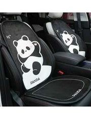 1pc Universal Car Seat Cushion, Plush Warm Panda Design Soft Comfortable Car Seat Protector With Neck Pillow, Suitable For Most Vehicles, Car Accessories