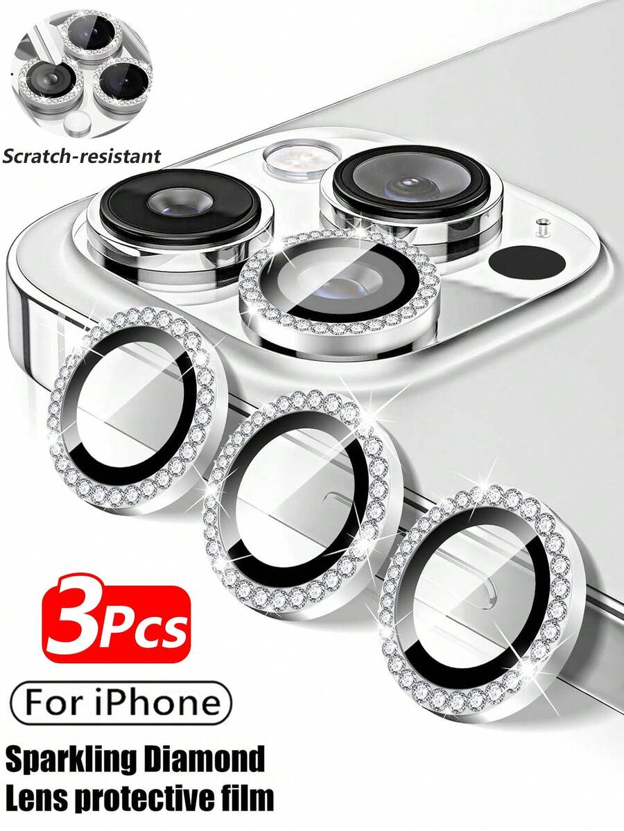 3 komada zaštitne folije za sočivo kamere za iPhone 17/17 Pro/17 Pro Max/Pro/Promax, 9H kaljeno staklo
