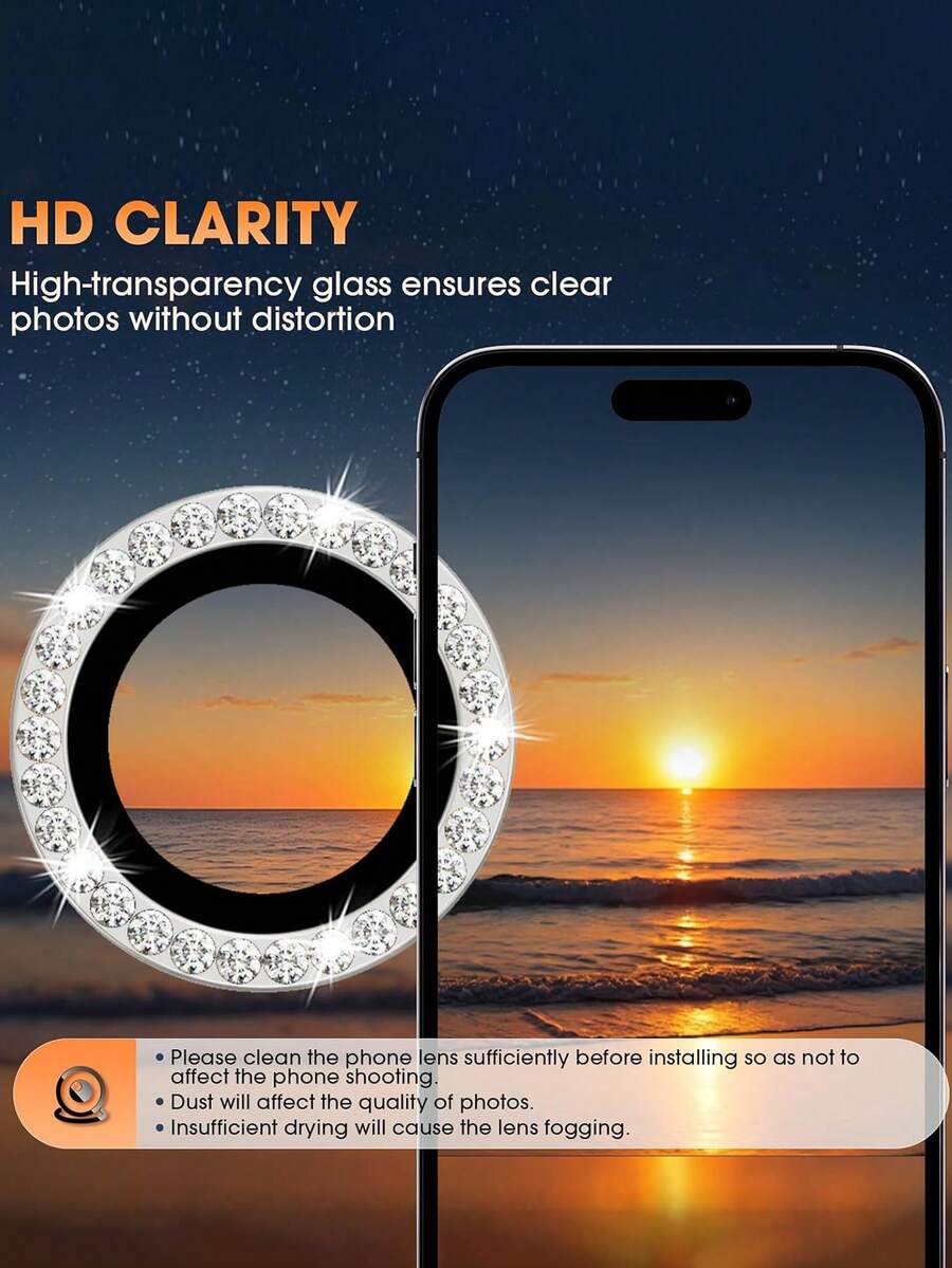 3 komada zaštitne folije za sočivo kamere za iPhone 17/17 Pro/17 Pro Max/Pro/Promax, 9H kaljeno staklo