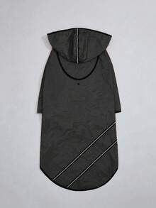 Outdoor Casual Pet Black Raincoat For Night Activities