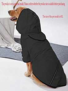Outdoor Casual Pet Black Raincoat For Night Activities