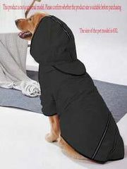 Outdoor Casual Pet Black Raincoat For Night Activities