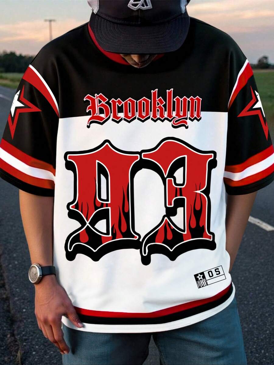 Muška majica American Street Flame Jersey sa digitalnim elementima