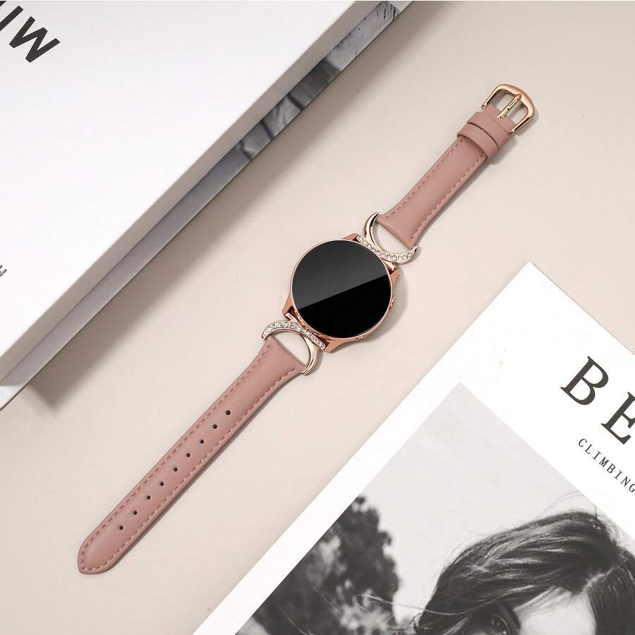 Luksuzna narukvica za sat od mikrovlakna sa C-oblikovanom kopčom sa dijamantom - kompatibilna sa Galaxy Watch 7/6/5/4 (40mm/45mm), Watch 6 Classic (43mm/50mm) i Watch 5 Pro (45mm)