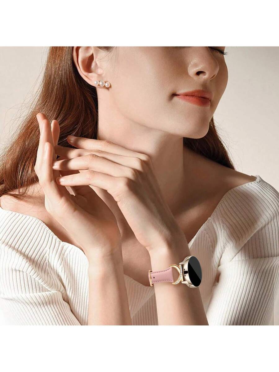 Luksuzna narukvica za sat od mikrovlakna sa C-oblikovanom kopčom sa dijamantom - kompatibilna sa Galaxy Watch 7/6/5/4 (40mm/45mm), Watch 6 Classic (43mm/50mm) i Watch 5 Pro (45mm)