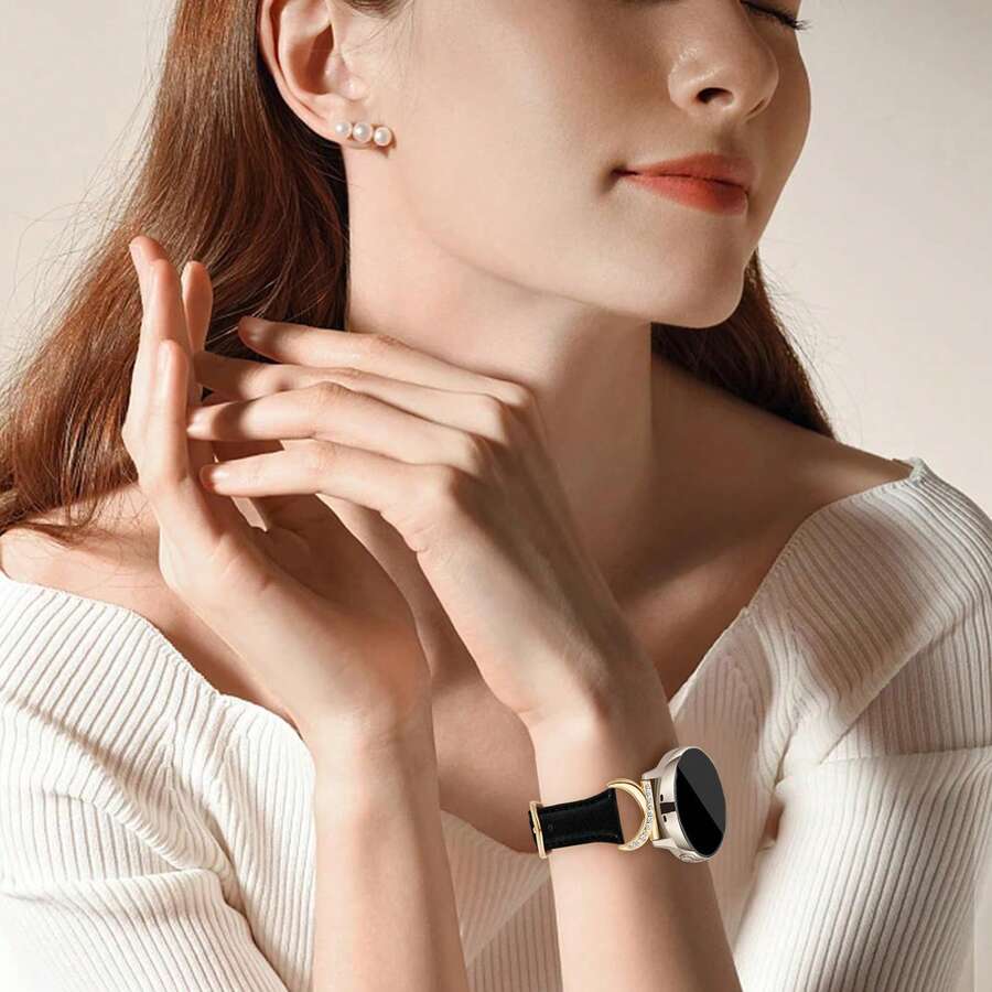 Luksuzna narukvica za sat od mikrovlakna sa C-oblikovanom kopčom sa dijamantom - kompatibilna sa Galaxy Watch 7/6/5/4 (40mm/45mm), Watch 6 Classic (43mm/50mm) i Watch 5 Pro (45mm)