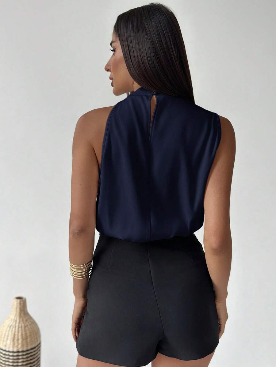 Ženska elegantna asimetrična košulja sa ruffles detaljima